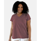 Women's Curvy Collection Fine Jersey V-Neck Tee Thumbnail