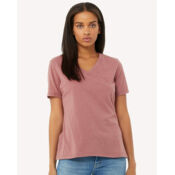 Women's Relaxed Heather CVC V-Neck Tee Thumbnail