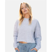 Women's Lightweight Crop Crewneck Sweatshirt Thumbnail