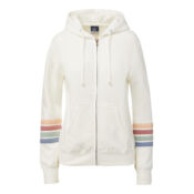 Women's Striped Sleeves Full-Zip Hooded Sweatshirt Thumbnail
