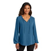 Women's Textured Crepe Blouse Thumbnail