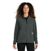 Women's Textured Full Zip Fleece Jacket Thumbnail