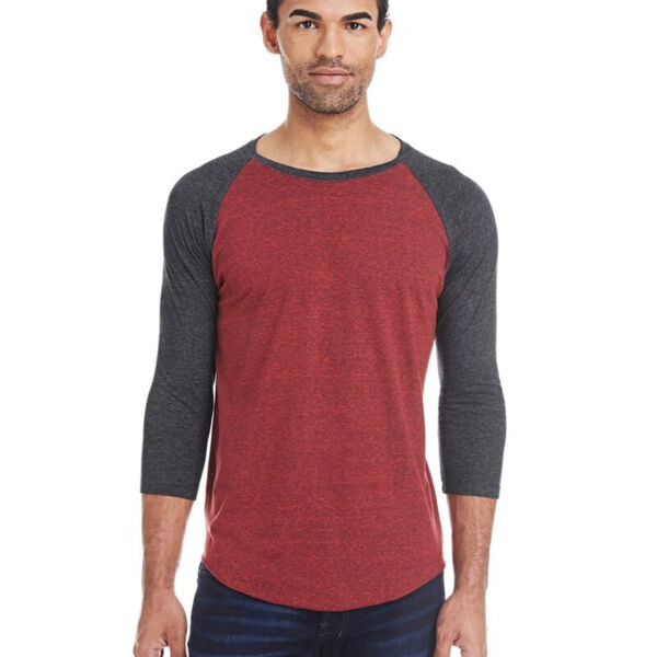 Unisex Triblend Three-Quarter Sleeve Raglan T-Shirt Thumbnail