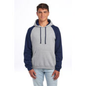 Unisex NuBlend ® Colorblock Raglan Hoodie Sweatshirt Thumbnail