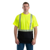 Unisex Hi-Vis Class 2 Color Blocked Pocket T-Shirt Thumbnail