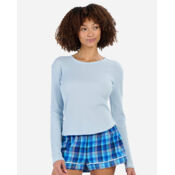 Women's Waffle Knit Baby Long Sleeve T-Shirt Thumbnail