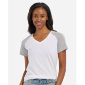 Women's Colorblocked V-Neck T-Shirt Thumbnail