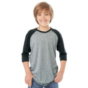 Youth Baseball Fine Jersey Three-Quarter Sleeve Tee Thumbnail