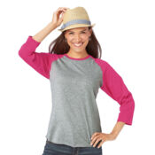 Women's Baseball Fine Jersey Three-Quarter Sleeve Tee Thumbnail