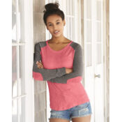 Women’s Preppy Patch Slub Long Sleeve T-Shirt Thumbnail