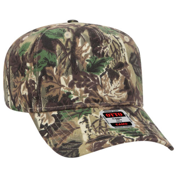 OTTO CAP Camouflage 5 Panel Mid Profile Baseball Cap Thumbnail