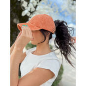 Stonewashed Corduroy Criss Cross High Pony C.C Ball Cap Thumbnail