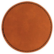 3" Round  Laserable Leatherette Patch with Adhesive Thumbnail