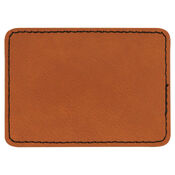 3" x 2 " Rectangle  Laserable Leatherette Patch with Adhesive Thumbnail