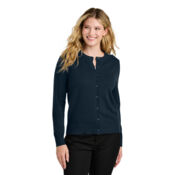 Women's Easy Care Crewneck Cardigan Sweater Thumbnail