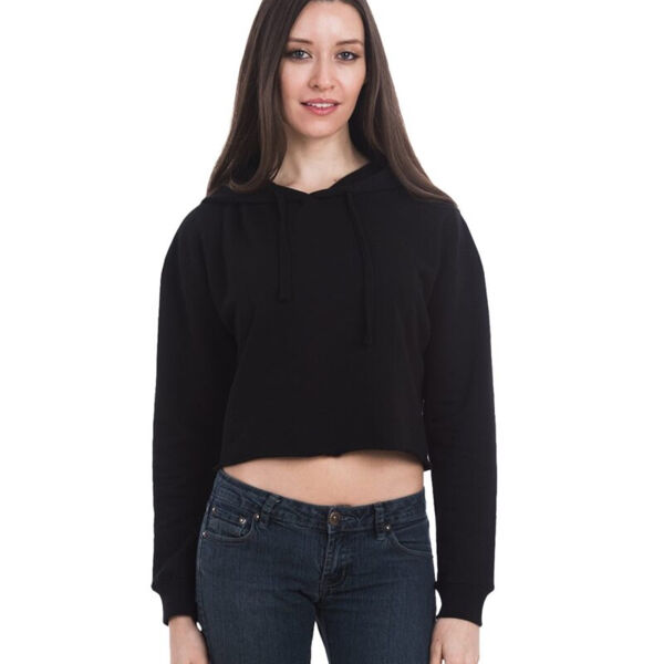 Women's Cropped Fleece Hooded Sweatshirt Thumbnail